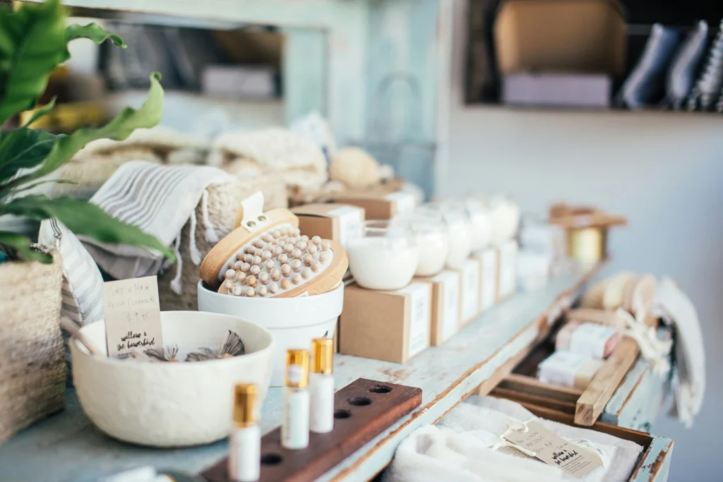 Rayon de produits de la boutique