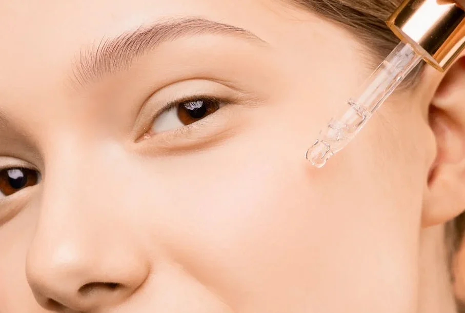 Application sérum sur visage