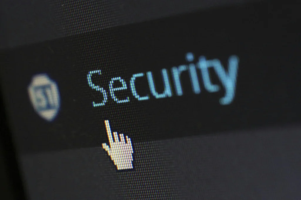 Texte "Security" avec un curseur